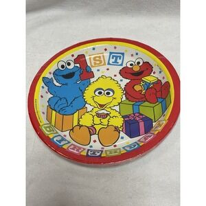 DesignWare Sesame Street First Birthday 7" Paper Plates 8 Vintage Big Bird Elmo